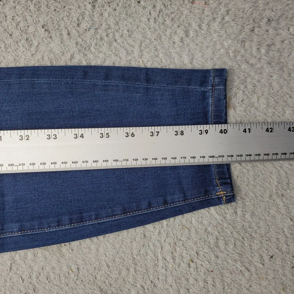 Warp+Weft Jeans Women Size 14 Blue Denim High Rise Super Skinny Slim Fit Stretch - Picture 3 of 9